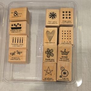 Stampin' Up! Tagger's Dozen Wooden Stamp Set